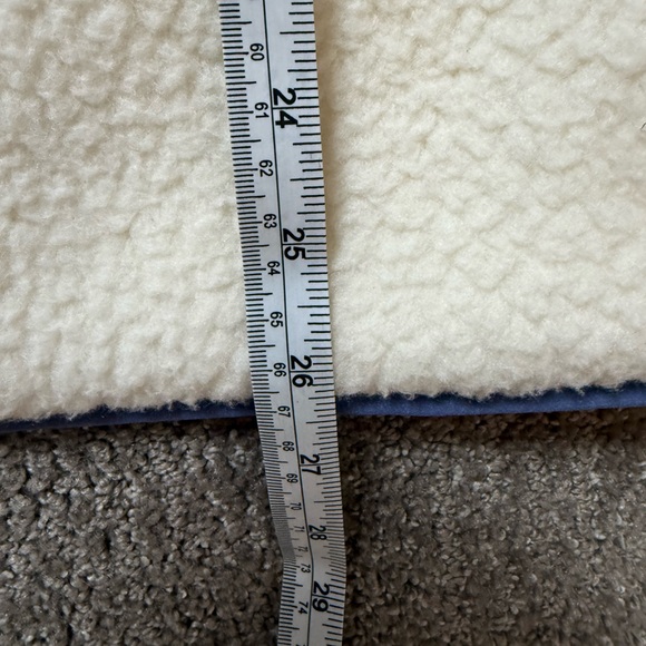 Patagonia Retro Pile Marsupial 1/2 Zip Fleece Pullover Natural/Cream/Blue Large - Picture 11 of 12